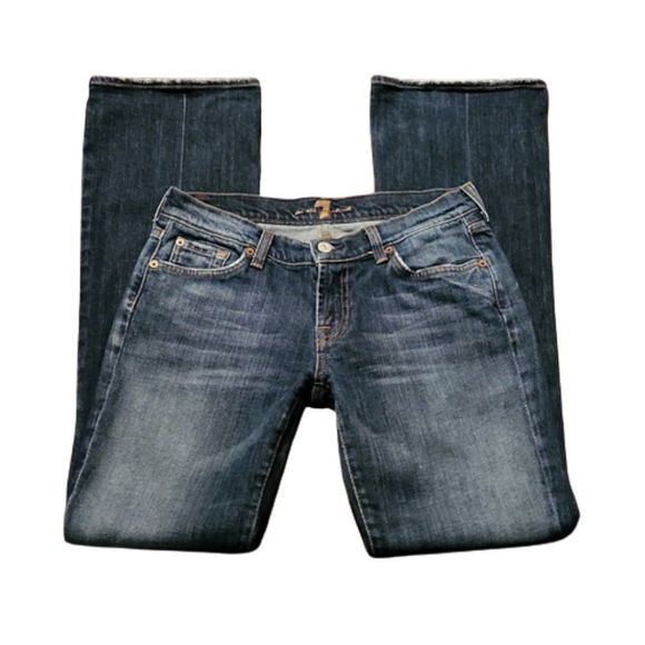 7 For All Mankind Stonewashed Boot Cut Jeans